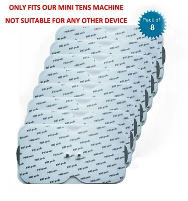 HOMETECH Tens Electrode Pads for Mini Wireless Tens Machine - Pack of 8