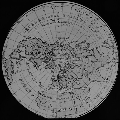 KARTE ZEIGT ERWEITERUNG VON EIS UM 1890 Magische Laternenrutsche NORDPOL 
