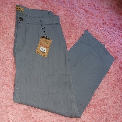 slim fit dress slacks Men's Casual Cropped Pants in Solid Black Grey Brown