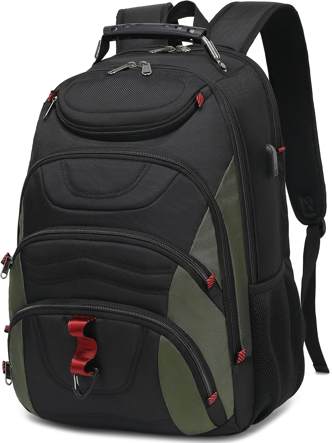 Sleek 17.3 Inch Waterproof Laptop Backpack for Men with USB Charging Port-image