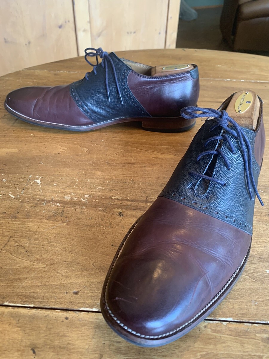 Cole, Rodd & Haan Co. Brown and Burgundy Saddle-Style Oxfords COLE-HAAN SHELL CORDOVAN Saddle Oxford, Circa 1970: 44.5D  main image 2