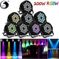 270W LED 18Par Can Stage Light DMX RGBW Disco Show DJ Lighting Aluminum Shell US