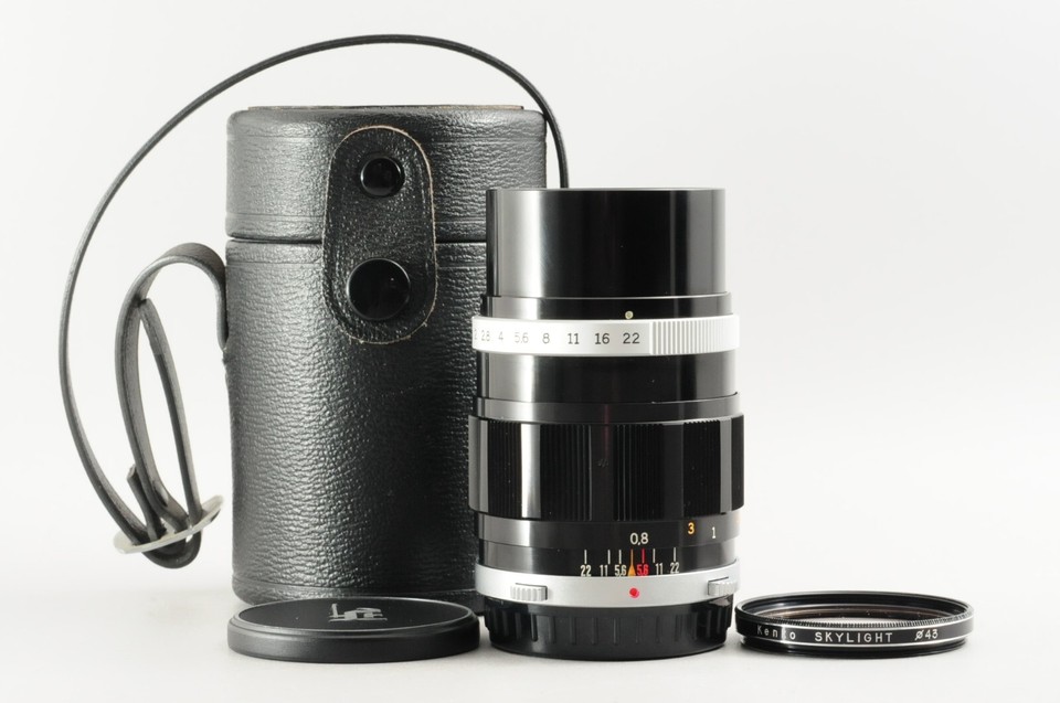 Top Mint Olympus F.Zuiko AutoT 70mm f/2 Lens Black W/Case From Japan