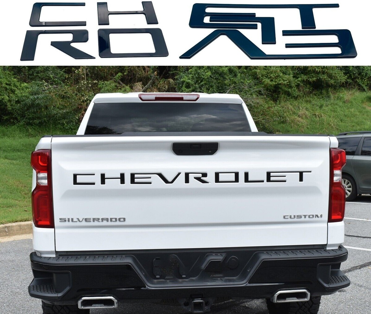 Lettere Cromate Rialzate 2019 2024 Chrome 3D Raised Plastic Tailgate ...