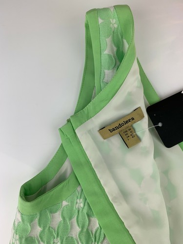 Bandolera Green & White Floral Stretch Bodycon Dress Size 12 (Small Fit) Unworn - Picture 10 of 12