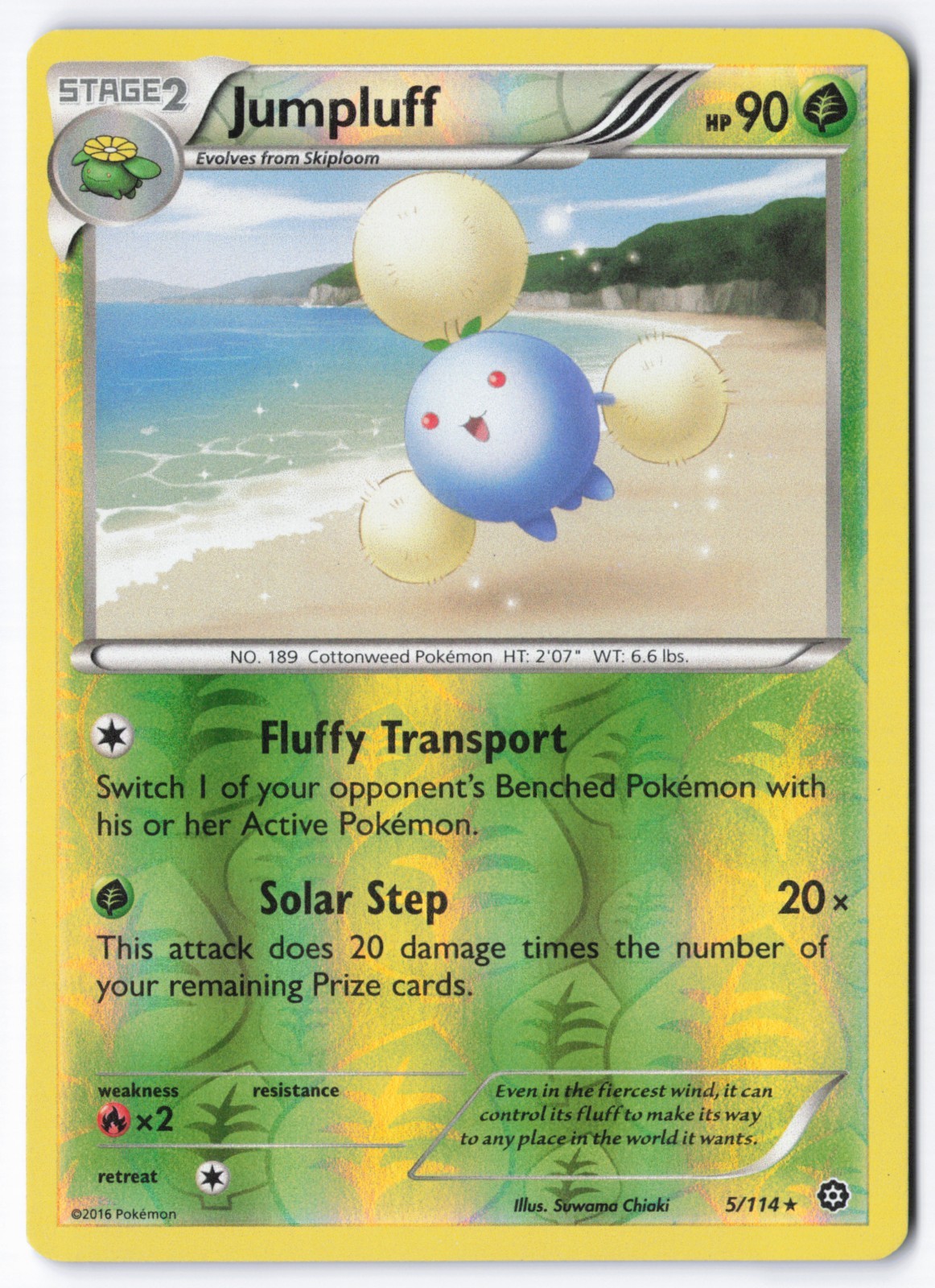 Pokémon TCG Jumpluff 5/114 Reverse Holo Steam Siege LP
