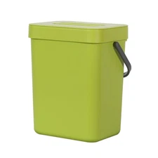 EKO Puro Mini Wall-Mounted Kitchen Trash Can with Lid Food Waste Caddy, 0.79 ...