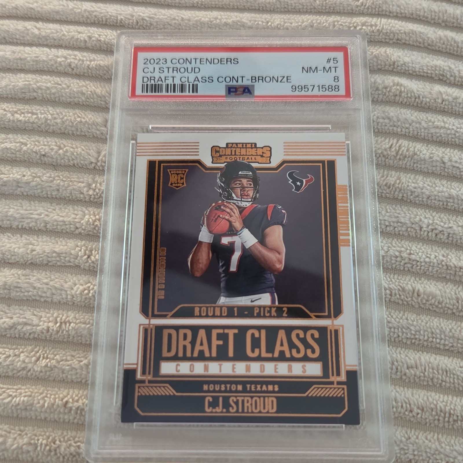 Panini 2023 Contenders C.J. Stroud Draft Class Contenders Bronze #5 PSA 8