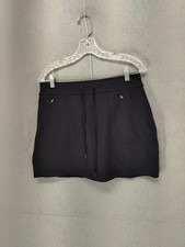 Tek Gear Skort Womens Medium Black DryTek Stretch Athletic Running Pockets Zip