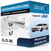 G.D.W. AnhäNgekupplung Abnehmbar Passend für Hyundai Santa Fe 11.2020-Jetzt Neu