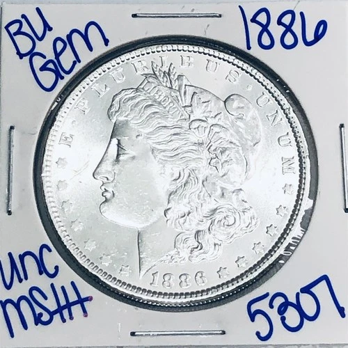 1886 BU UNCIRCULATED MORGAN SILVER DOLLAR AUTHENTIC U.S. MINT FREE SHIPPING 5307