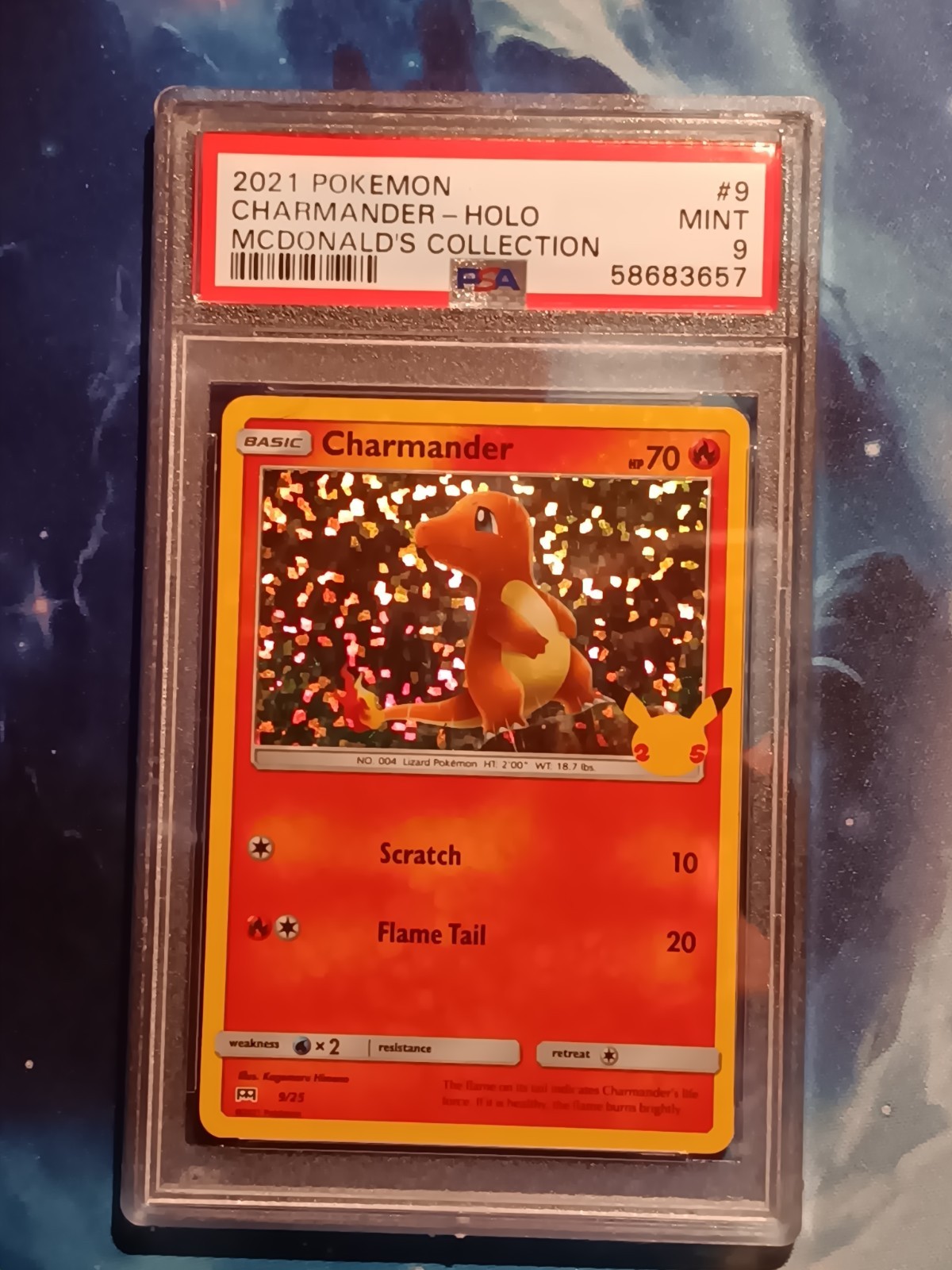 2021 Pokemon #9 Charmander - Holo McDonald's Collection PSA 9