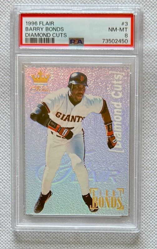 Barry Bonds 1996 Flair Diamond Cuts #3 PSA 8 Pop 5 San Francisco Giants