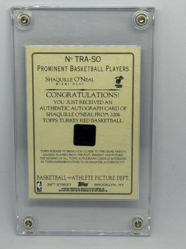 2006-07 Topps Turkey Red - Autographs Shaquille O'Neal #TRA-SO (AU) - Image 2 of 2
