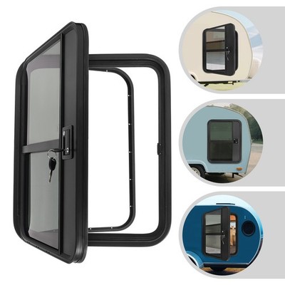 RV Camper Teardrop Trailer Passenger Side Entry Door 26 '' W ?? 32 '' H Black