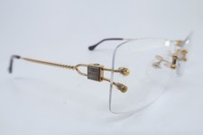 Vintage gold filled rimless eyeglasses frames Henry Jullien Mod MELROSE France