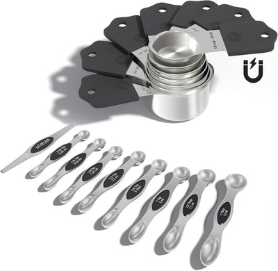 #ad Magnetic Measuring Cups amp; Spoons Set Heavy Duty 304 Stainl Steel $33.59