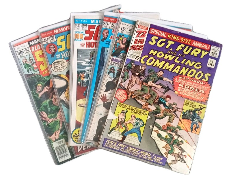SGT. FURY annual 1 90 97 100 107 140 silver age Comic Book job lot bundle marvel