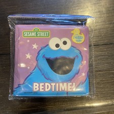 RARE New SESAME STREET BEDTIME STORIES BUBBLE BOOK Bath Time COOKIE MONSTER 2009