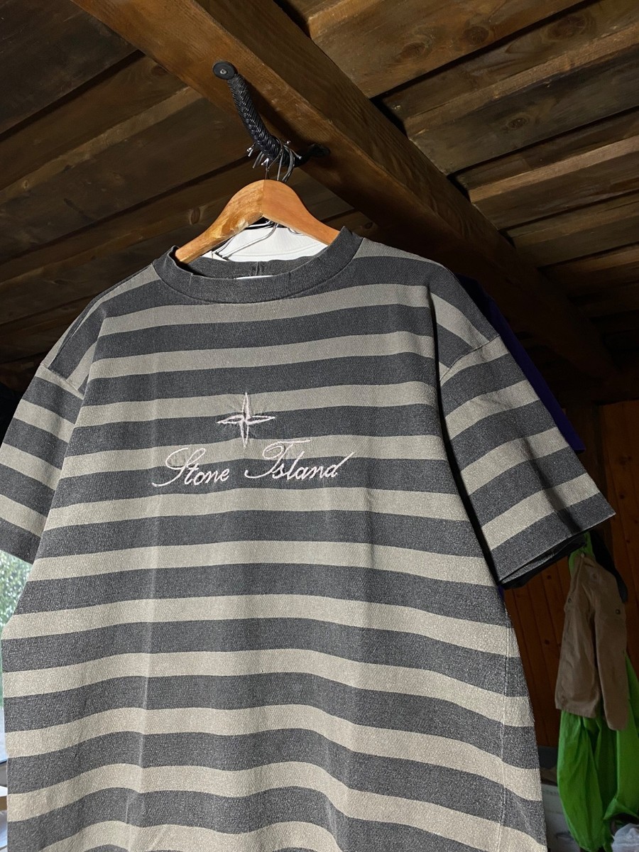 ARCHIVE Stone Island Vintage Stripe T Shirt 80s | eBay