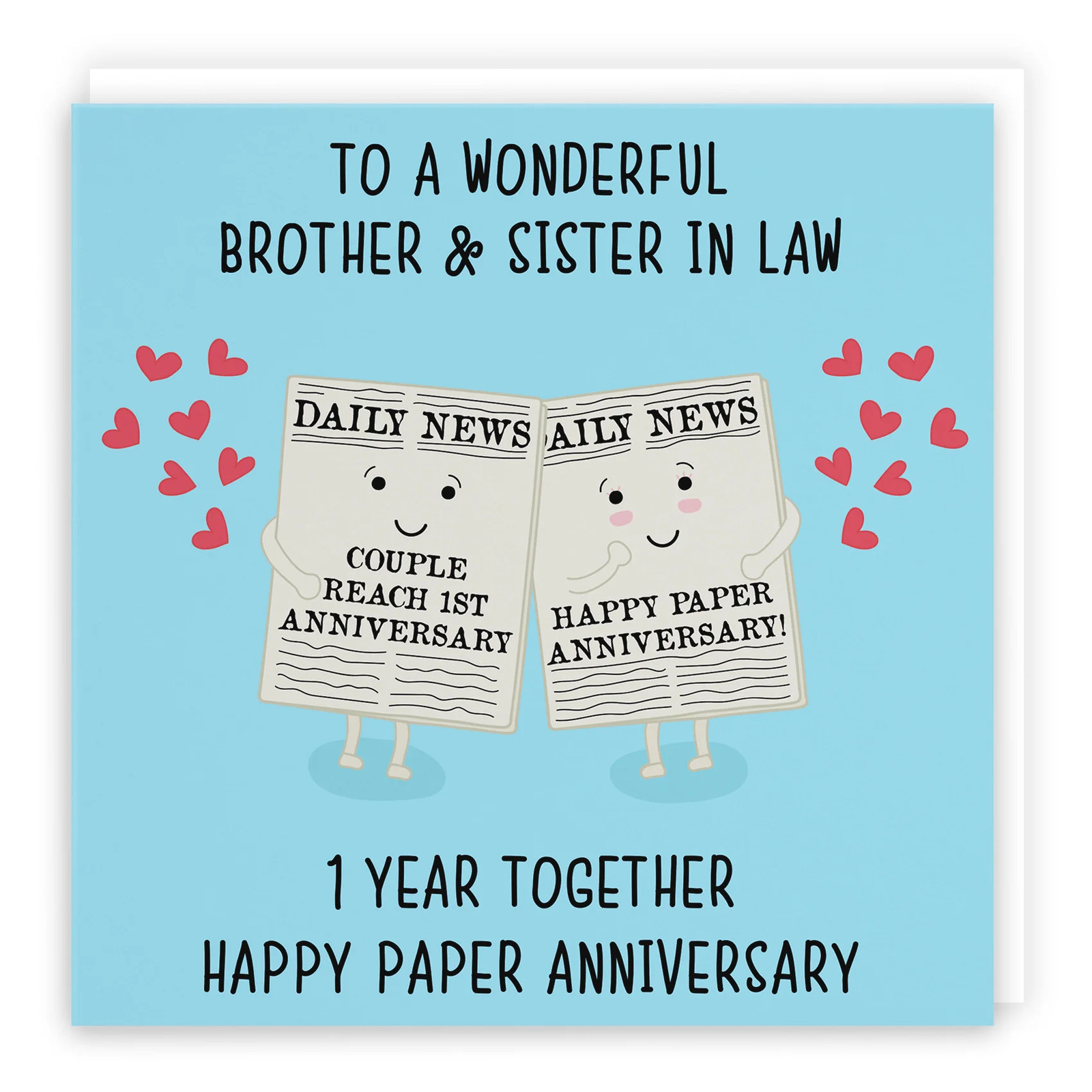 1st Brother And Sister In Law Anniversary Card Iconic