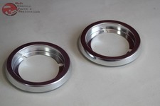 1958 1959 Chevy Fleetside Pickup Truck Rear Tail Light Lamp Aluminum Bezels New