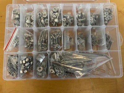 Comprehensive 890-Piece Metric Screw Kit - Hex Socket Screws & Washers Included