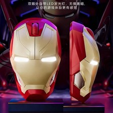 Marvel Iron Man LED Light-up Eyes Wireless Bluetooth Silent Mouse Mice Pad Gift