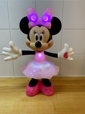 Disney Minnie Mouse Rainbow Dazzle Talking Light Up Music Touch Activated Mattel