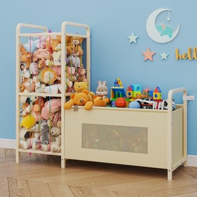 B10 Toy Storage Organizer with Stuffed Animal Storage, Large Toy Box Chest and