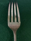 Antique Gorham Sterling Silver Dinner Fork 7” 40g Beaded Edge Floral Tip Monogra