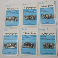 Vintage Dritz Ginger Snaps Fasteners - Lot of 6 Packs - #34300 - New Old Stock