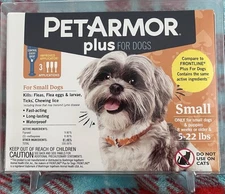 PetArmor PLUS - Flea Tick Lice Treatment SMALL DOGS 5-22 lbs 3 Month Supply 
