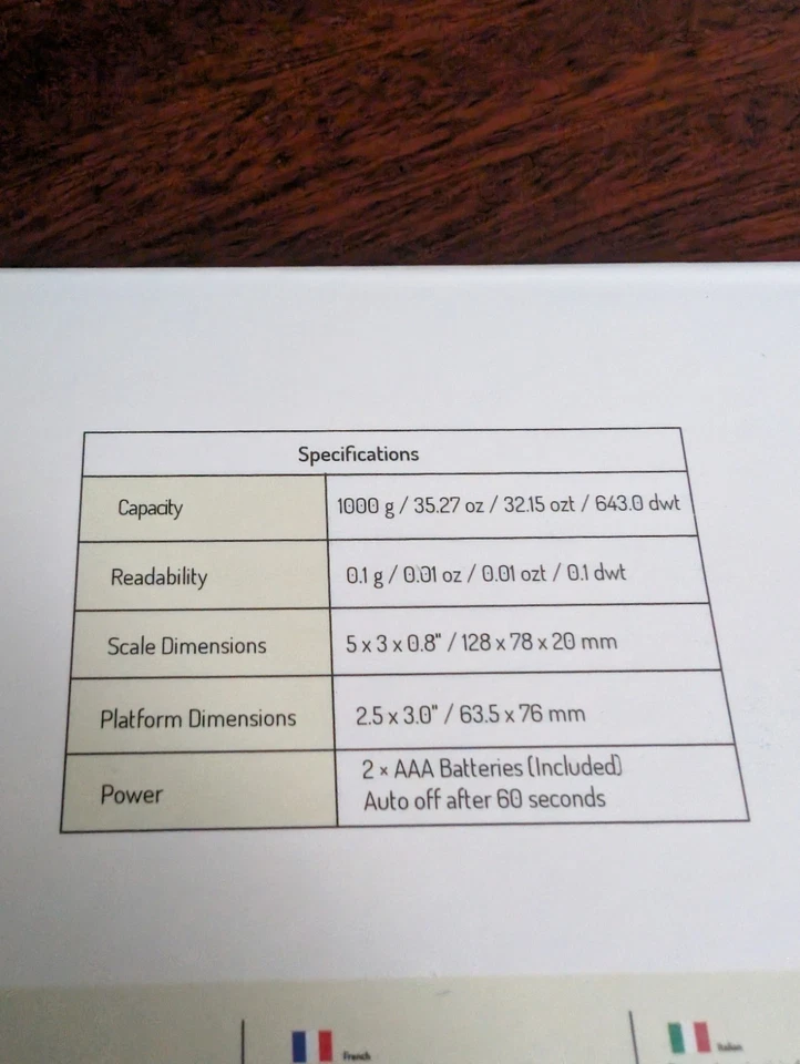 New SWS 0.1g - 1000g Smart weigh digital pocket scale, Jewelery , read details - Image 4 of 4