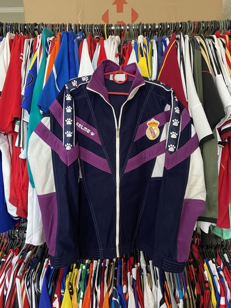 REAL MADRID 1997 1998 FOOTBALL SOCCER TRACK JACKET KELME sz XL MEN