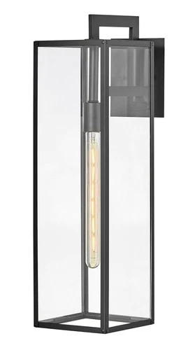 Hinkley Max 25" High Black and Clear Glass Outdoor Wall Light - Picture 3 of 10