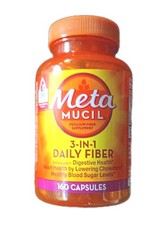 MetaMucil 3-IN-1 Daily Fiber Digestive  Heart Health 160 Count   EXP 02/28  