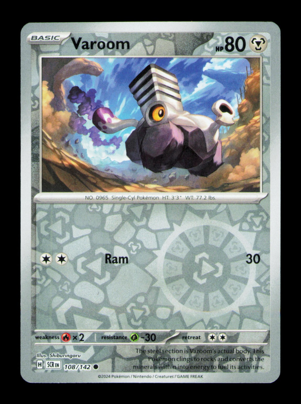 Varoom Reverse Holofoil Common SV07: Stellar Crown 108/142 NM