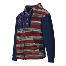 American Flag 3D Print Hoodie Zip