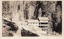 RPPC Olympic Hot Springs Hotel National Park Washington Photo Postcard I10