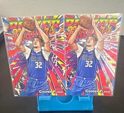 Topps 2025 Power Players Basketball 2-Card Lot Cooper Flagg RC Mavericks PP-16