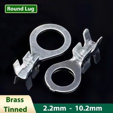 Round Lug Terminal Bare Block Wire Connector Press Splice Cable Crimp 2.2-10.2mm