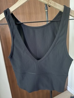 Lululemon align tank Black Ribbed Stretch V-Neck Tank Top Women's Activewear