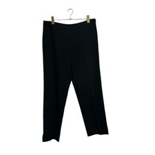 St. John Ankle Length Black Slit Ankle Pants Size 8