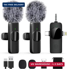 Professional Wireless Lavalier Lapel Microphone for iPhone, iPad, Mini Video Rec