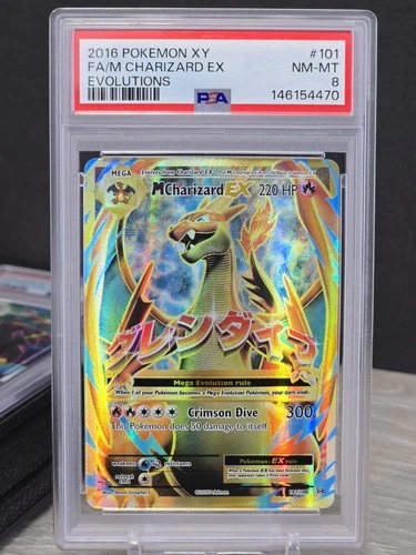 Pokemon Card M Charizard EX Full Art 101/108 Evolutions 2016 Ultra Rare PSA 8