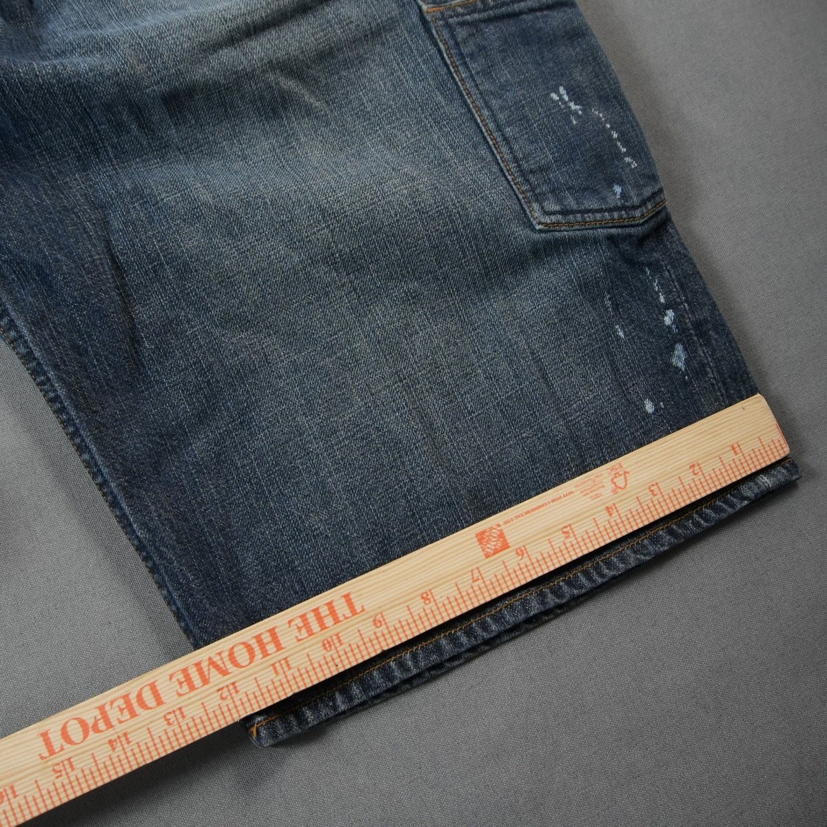 Y2K G Unit Baggy Heavyweight Denim Shorts Mens 40 Raw Streetwear 13" Retro View 6