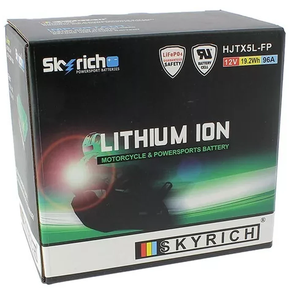 SKYRICH BATTERIA LITIO 12V POTENTE LEGGERISSIMA RICAMBIO YTX5L-BS / YTX4L-BS - Imagen 2 de 4