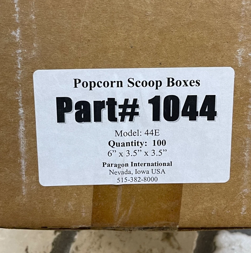 ¡Nuevo! Cajas para palomitas de maíz Paragon International 6"x3,5"x3,5" ~ 100 piezas Foto 4 de 4