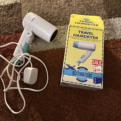 Vintage Reiseziel Reise Haartrockner verkauft von Woolworths 